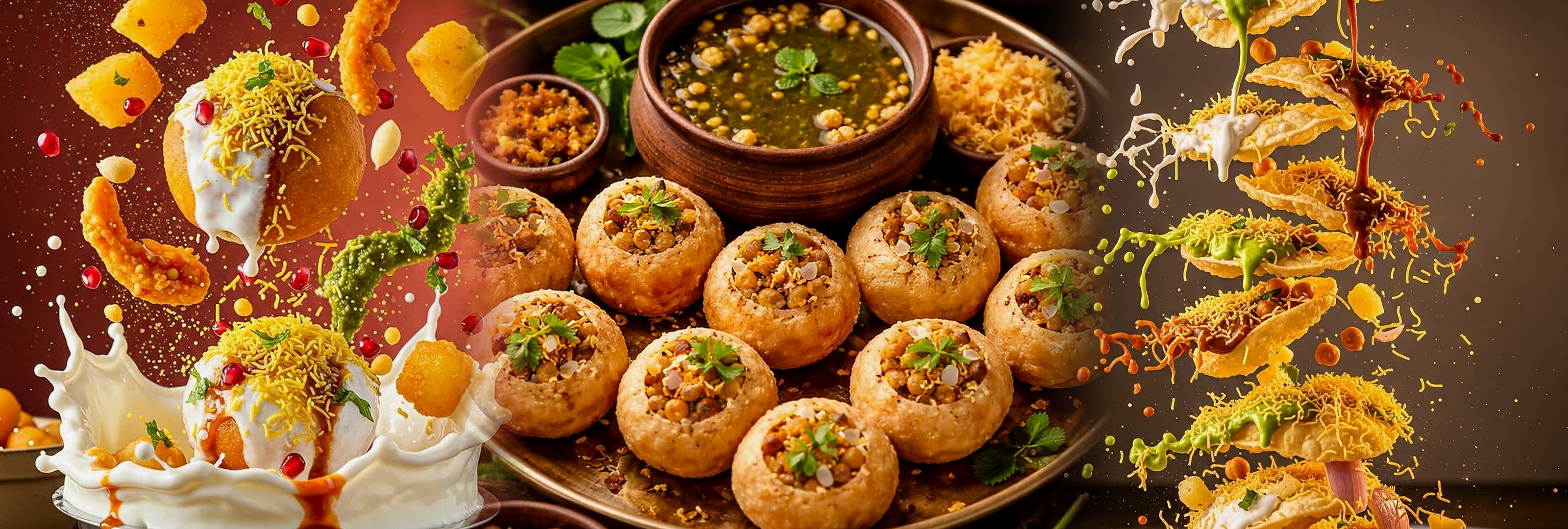 Pani puri, dahi puri, and papdi chaat — The Chaat Club